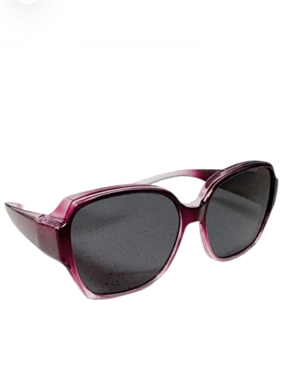 OTG fit-over oversized purple ombré plastic framed sunglasses
